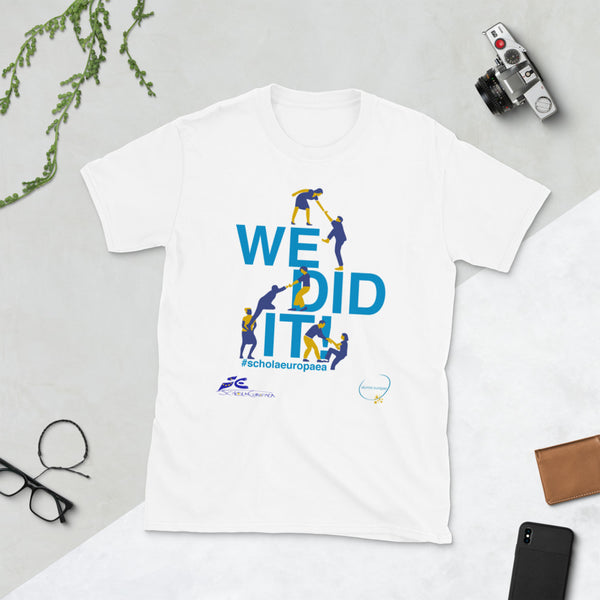 T-shirt We Did It - Illus I Logo Alumni Europae & Logo Schola Europaea